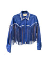 Blue Fringe Baby Jacket