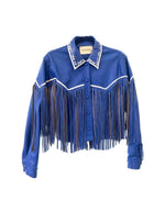 Blue Fringe Baby Jacket